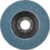 566A, Flap Disc, 65032, 115 x 22.23mm, Flat (Type 27), P120, Zirconia thumbnail-0