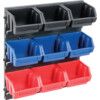 Storage Bin Rack/Storage Bins, Grey/Blue/Black/Red, 385x90x345mm, 10 Pack thumbnail-0