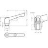 GN300-45-M4-SW Black Adjustable Hand Levers, Female thumbnail-0