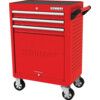 Roller Cabinet, Industrial Range, Red/Grey, Steel, 3-Drawers, 845 x 710 x 465mm, 450kg Capacity thumbnail-0