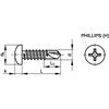 ST4.2x16mm SN SELF-DRILL CROSS PAN SCREW BZP thumbnail-1