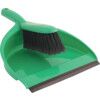 Green Plastic Dustpan & Stiff Brush Set thumbnail-0