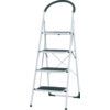 4-Tread, Folding Step Ladder, 0.98m, Steel, White thumbnail-0