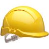 Concept, Safety Helmet, Yellow, ABS, Vented, Full Peak, Includes Side Slots thumbnail-0