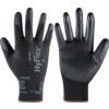 48-101 HyFlex® Mechanical Hazard Gloves, Black, Nylon Liner, Polyurethane Coating, EN388: 2016, 4, 1, 3, 1, A, Size 8 thumbnail-1