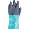 58-270 Alphatec Chemical Resistant Gloves, Black/Green, Nitrile, Nylon Liner, Size 6 thumbnail-1