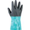 58-530 Alphatec Chemical Resistant Gloves, Black/Green, Nitrile, Nylon Liner, Size 9 thumbnail-1