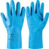 87-195 VersaTouch Chemical Resistant Gloves, Blue, Latex, Cotton Flocked Liner, Size 8.5-9 thumbnail-0