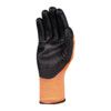 TRC702 Mechanical Hazard Gloves, Black/Orange, HPPE Liner, Polyurethane Coating, EN388: 2016, 4, X, 4, 3, C, Size XL thumbnail-1
