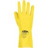 025 Optima, Chemical Resistant Gloves, Yellow, Rubber, Cotton Flocked Liner, Size 7-7.5 thumbnail-1