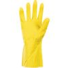 025 Optima, Chemical Resistant Gloves, Yellow, Rubber, Cotton Flocked Liner, Size 7-7.5 thumbnail-2