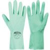 326 Optima, Chemical Resistant Gloves, Green, Rubber, Cotton Flocked Liner, Size 9-9.5 thumbnail-0