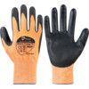 Matrix, Cut Resistant Gloves, Black/Orange, EN388: 2003, 4, 3, 4, 3, PU Palm, Knitted Liner, Size 9 thumbnail-0