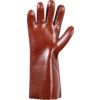 P43 Polychem, Chemical Resistant Gauntlet, Red, PVC, Interlock Cotton Liner, Size 10 thumbnail-2