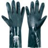 P73 Polysol, Chemical Resistant Gloves, Green, PVC, Interlock Cotton Liner, Size 10 thumbnail-0