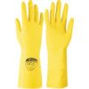 S04 Swift Household, Chemical Resistant Gloves, Yellow, Rubber, Cotton Flocked Liner, Size 6-6.5 thumbnail-0