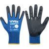 60050 Phynomic Mechanical Hazard Gloves, Black/Blue, Polyamide Liner, Aqua-Polymer Foam Coating, EN388: 2016, 3, 1, 3, 1, X, Size 9 thumbnail-0