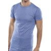 Thermal Vest, Men, Blue, Polyester/Viscose, Short Sleeve, XL thumbnail-0