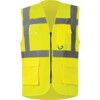 Hi-Vis Vest, Yellow, Large, Zipper Closure, Polyester thumbnail-0