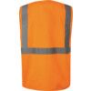 Hi-Vis Vest, Orange, Large, Zipper Closure, Polyester thumbnail-1