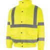 Hi-Vis Bomber Jacket, Large, Yellow, Polyester, EN20471 thumbnail-0