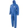 Guard Master, Chemical Protective Coveralls, Disposable, Blue, SMS Nonwoven Fabric, Zipper Closure, Chest 44-46", L thumbnail-0