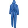 Guard Master, Chemical Protective Coveralls, Disposable, Blue, SMS Nonwoven Fabric, Zipper Closure, Chest 44-46", L thumbnail-1