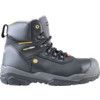 Jupiter, Mens Safety Boots Size 10, Black, Leather, Water Resistant, Aluminium Toe Cap, ESD, Wide Fit thumbnail-1