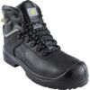 Waterproof Safety Boots, Size, 10, Black, Leather Upper, Steel Toe Cap thumbnail-0