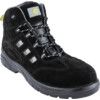 Safety Boots, Size, 9, Black, Leather Upper, Composite Toe Cap thumbnail-0