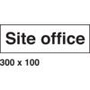 DOOR SIGN SITE OFFICE 300mmx100mm S/ADHESIVE GE45 thumbnail-0