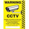 CCTV in Operation Rigid PVC Warning Sign 300mm x 400mm thumbnail-0