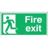 Fire Exit Man Left Vinyl Sign 300mm x 150mm thumbnail-0