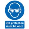 Eye Protection Must be Worn Vinyl Sign 297 x 420mm thumbnail-0