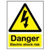 Electric Shock Risk Vinyl Danger Sign 148mm x 210mm thumbnail-0