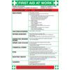 First Aid at Work Rigid PVC Wall Guide - 420 x 600mm thumbnail-0