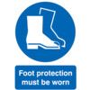 Foot Protection Must be Worn Rigid PVC Sign 210mm x 297mm thumbnail-0