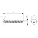 Security Self Tapping Screw, Metric - A2 Stainless
Countersunk - DIN 7982-Hex Pin thumbnail-1