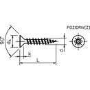 Woodscrew, ST (Self Tapping) - Z&Y (Zinc Yellow Passivated) - Pozi -  Countersunk Chipboard Screw thumbnail-1