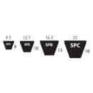 Standard Wrapped Wedge Belts - SPC (22mm x 18mm)
 thumbnail-1