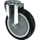 Light to Medium Duty Pressed Steel Castors - Polyurethane Tyred Wheel with Nylon Centre - Ball Journal Bearing thumbnail-1