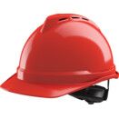 V-GARD 500 Vented/Non-Vented Safety Helmet with FAS-TRAC III Suspension and Sewn PVC Sweatband thumbnail-1