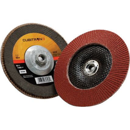 969F, Flap Disc, 51467, 115 x 22.23mm, Conical (Type 29), P80, Cubitron II Ceramic