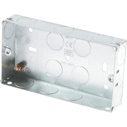 25mm BACK BOX METAL - DOUBLE