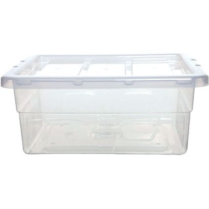 Storage Box with Lid, Clear, 400x170x170mm, 15L