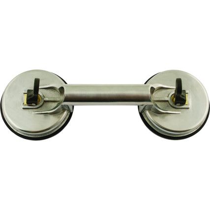 TWIN GLASS HOLDER & SUCTION CUP - ALUMINIUM
