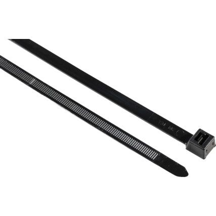 Cable Ties, Black, Nylon 540mm (Pk-25)