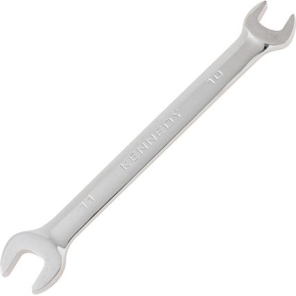 Double End, Open Ended Spanner, 10 x 11mm, Metric