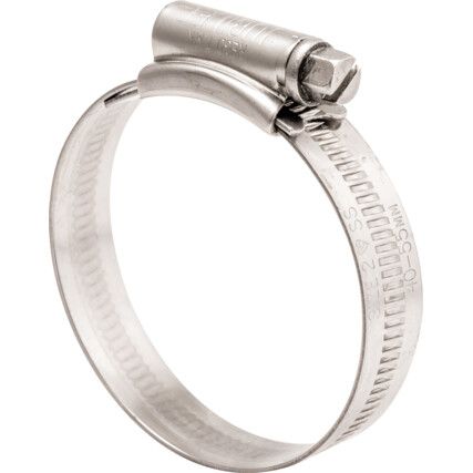 2SS HOSE CLIP GRADE 304 STAINLESS STEEL 40mm - 55mm
