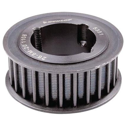 25-L-075F Imperial Taper Bore (1108) Timing Pulley, 18 Teeth, 3/8" Pitch, for a 1/2" Wide Belt